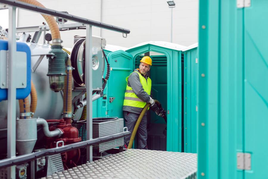 Portable Toilet being emptied