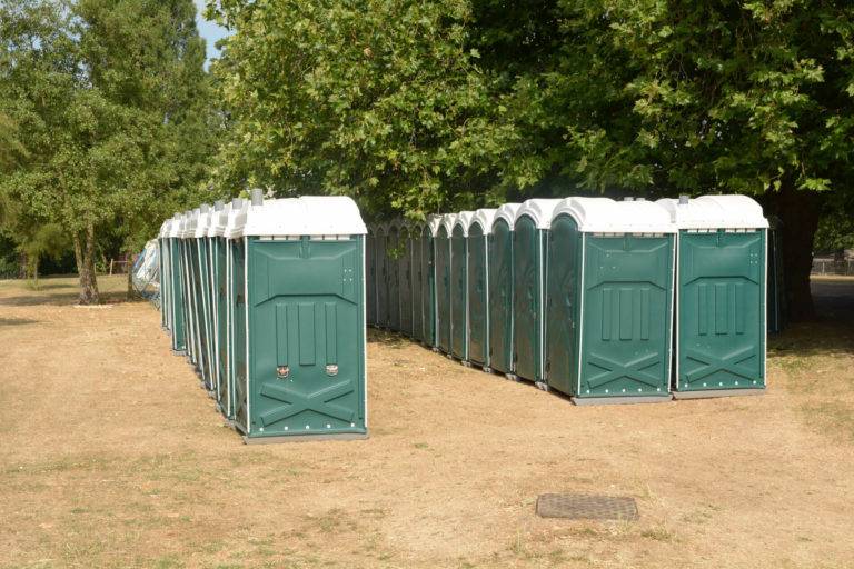 Portable Toilets lined up