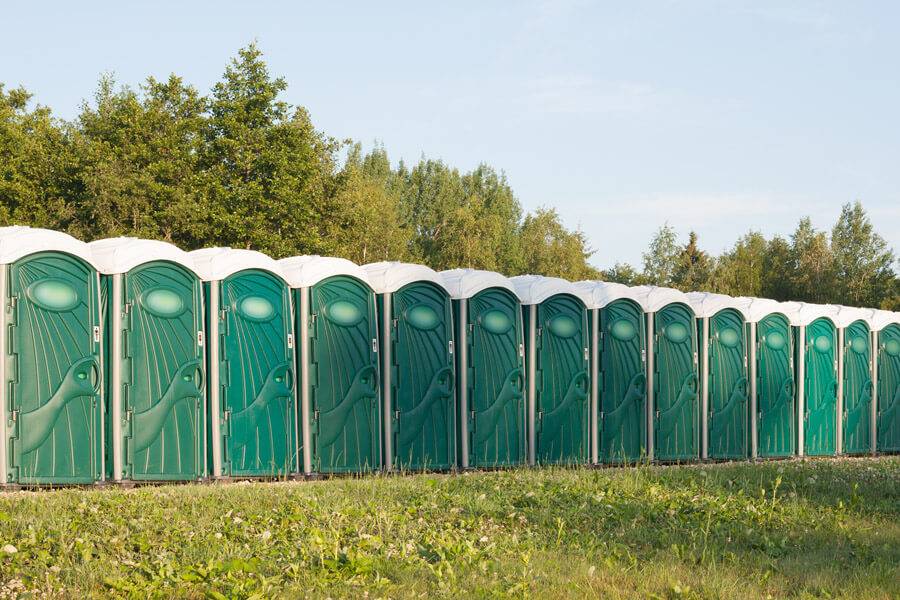 Portable Toilets at a festival